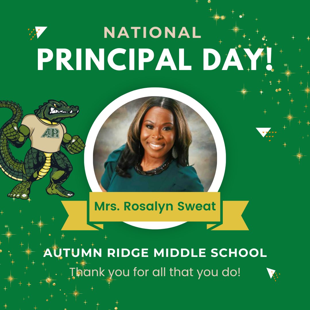 Happy National Principal Day to our incredible leader, Mrs. Sweat. We appreciate your dedication & passion for our students, teachers & communities. Thank you for all that you do!!!