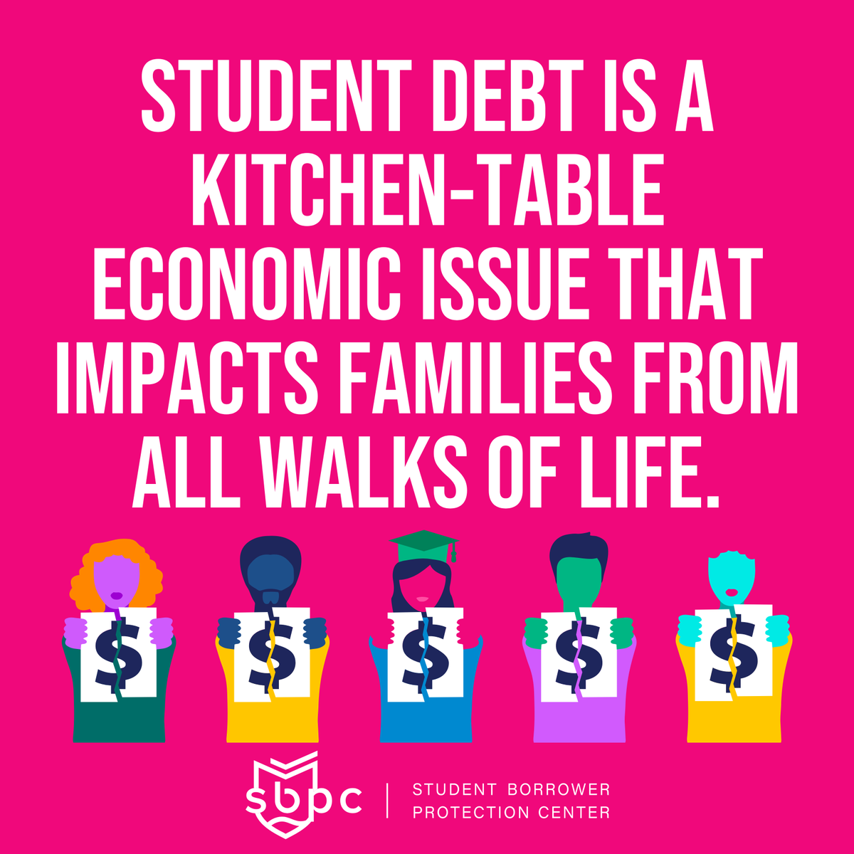 Student debt is an economic, racial, and intergenerational justice issue that prevents folks from purchasing homes or starting small businesses retiring or building retirement savings, and even starting or growing families.