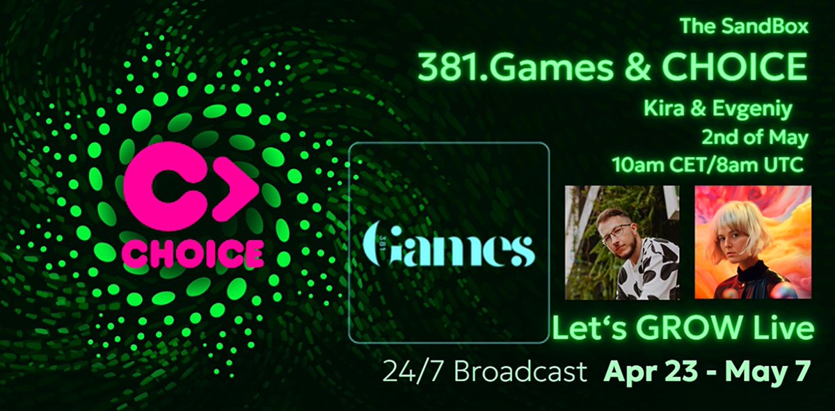❤️‍🔥♻️#LetsGrow Together  @LetsGROWdao for #GG20  🫶🏼Our Guests 381.Games @ekorytko & @kirag0likova  ⚡️LIVE talk in @XSpaces in parallels let’s play together @TheSandboxGame 🕹️sandbox.game/en/experiences… ❤️‍🔥YOUR SUPPORT MAKE AN IMPACT ✨giveth.io/project/empowe… @Giveth