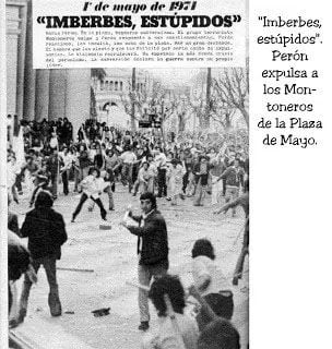Hoy #1DeMayo hace 50 años que el propio Perón rajaba de la Plaza de Mayo a los Montoneros. Que la cuenten como quieran!! Pero todo empezó matándose entre ellos. Lo que vino después fue su consecuencia.