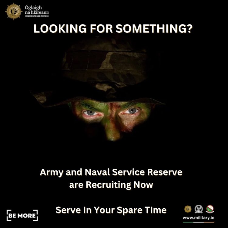 Part time service in the Army and Naval Service Reserve offers endless opportunities. Serve as part of a team and develop your real life skills. Be more, apply today at military.ie