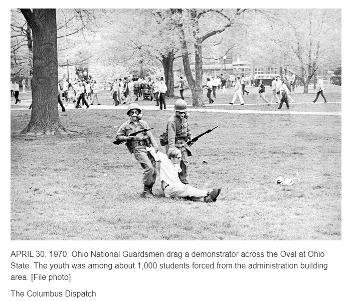 Incredible trove of historical photos here from the riots of 1970 at Ohio State and Kent state. dispatch.com/picture-galler…