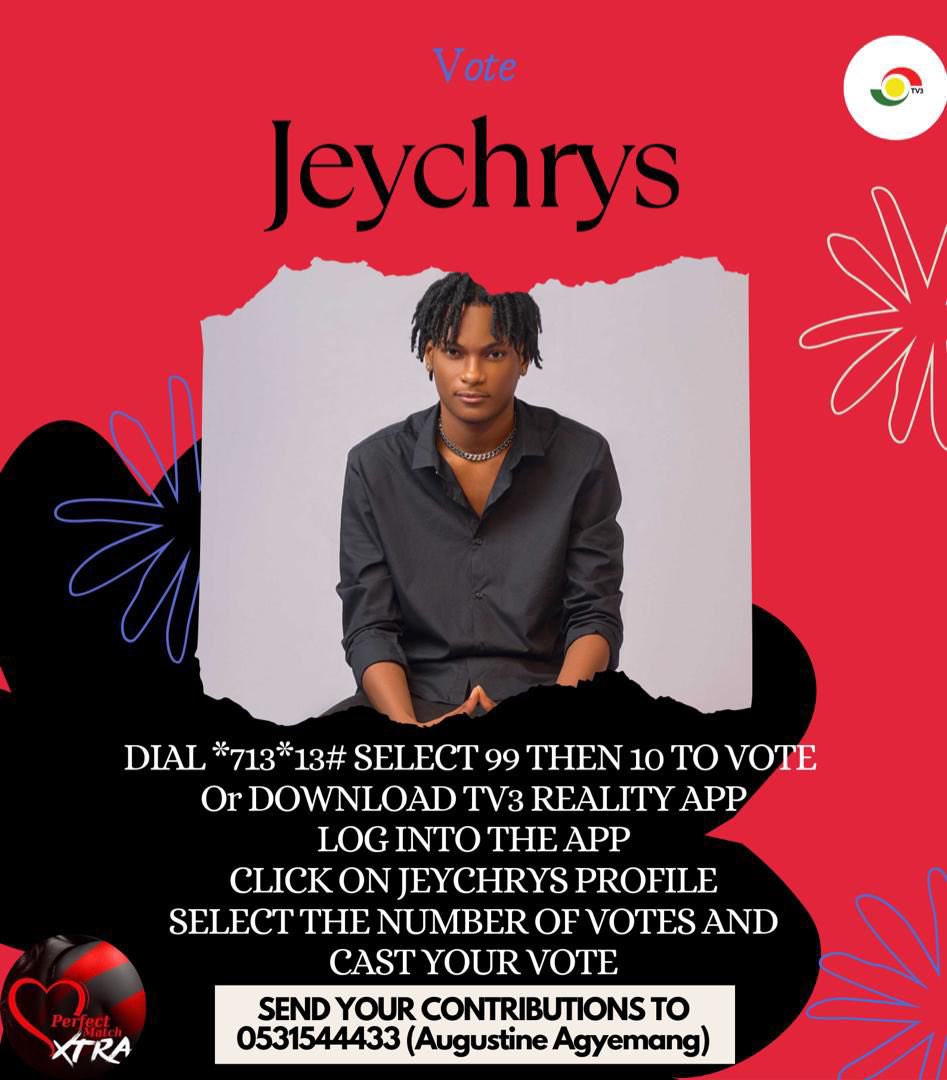 Don’t forget to vote for out baby boy today
#TessForce
#Teamjey
#TeamTessy
#PerfectMatch #tv3 
#perfectmatchxtra 
@TessyPmxtra 
@JeyChrys