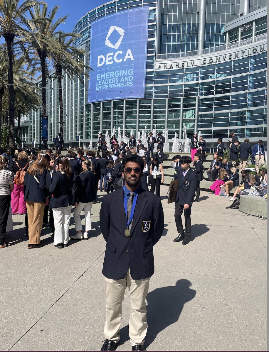 Congrats to our very own Yashwant for placing top 20 in Business Services Marketing at the International DECA Competition!  A true leader on and off the court.