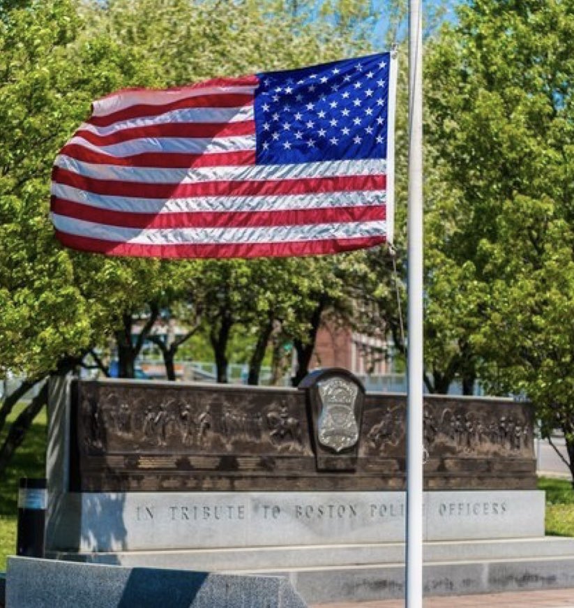 In honor and remembrance of @BillericaPD Sgt. Ian Taylor, who was killed in the line of duty performing a public safety detail on April 26, 2024, flags on all BPD facilities will be lowered to half-staff from sunrise to sunset on Friday, May 3, 2024.