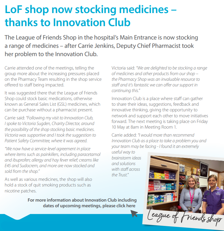 An exciting example of how a little idea can come to life thanks to the Innovation Club at @RJAH_NHS. Reducing pressures on the pharmacy team whilst improving our staff experience👌