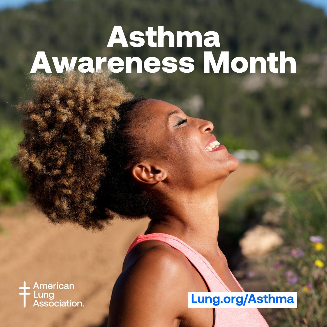 May is Asthma Awareness Month! Over 26 million people living in the US have asthma. Learn how you can manage your symptoms and prevent attacks: Lung.org/asthma-awarene… #AsthmaAwarenessMonth