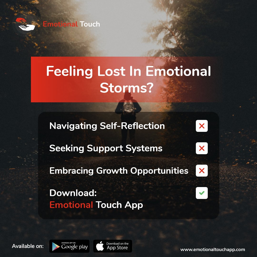 Feeling lost in emotional storms? 🌪️ Explore the journey of self-discovery and healing through our Instagram carousel. Find inner peace now!

Download Emotional Touch App now!

#EmotionalWellness #SelfDiscovery #InnerPeace #Mindfulness #SelfReflection #emotionaltouchapp