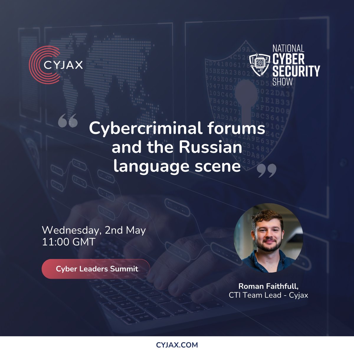 Don't miss out on Roman's presentation tomorrow at the Cyber Leaders Summit during the National Cyber Security Show! He will be discussing the fascinating world of cybercriminal forums, exploring their operations, contents, and appeal to cybercriminals.