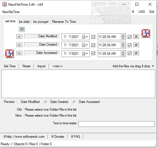 majorgeeks's tweet image. NewFileTime is a free app that allows you to manipulate timestamps on any #file or #folder on your #system, making them younger or older or setting a specific date/time.
majorgeeks.com/files/details/… #freeware