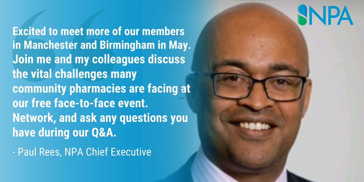 NPA’s CEO @PaulReesMBE shares why you need to attend our face-to-face events in England: 📆Manchester → 15 May 📆Birmingham → 16 May Register now: npa.co.uk/news-and-event…