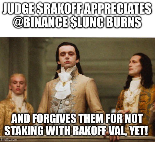 Judge @RakoffToken appreciates @binance 1.2 Billion $LUNC burn 🔥 

$RAKOFF #RAKOFFARMY #LunaClassic #LUNCCommunity #Luncburn