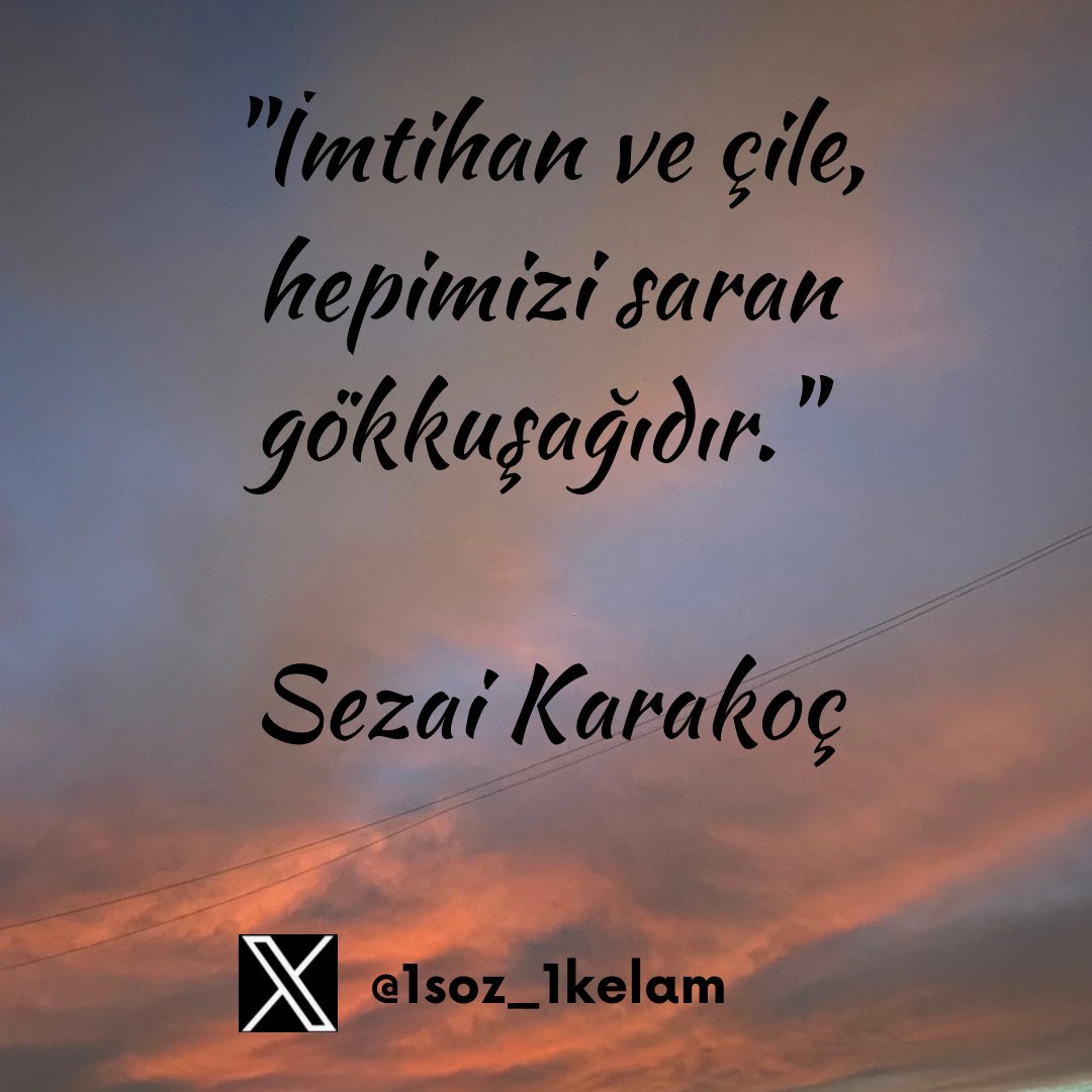 📌

''İmtihan ve çile, hepimizi saran gökkuşağıdır.'' 

Sezai Karakoç

 #1MAYIS #1maggio #sarachane