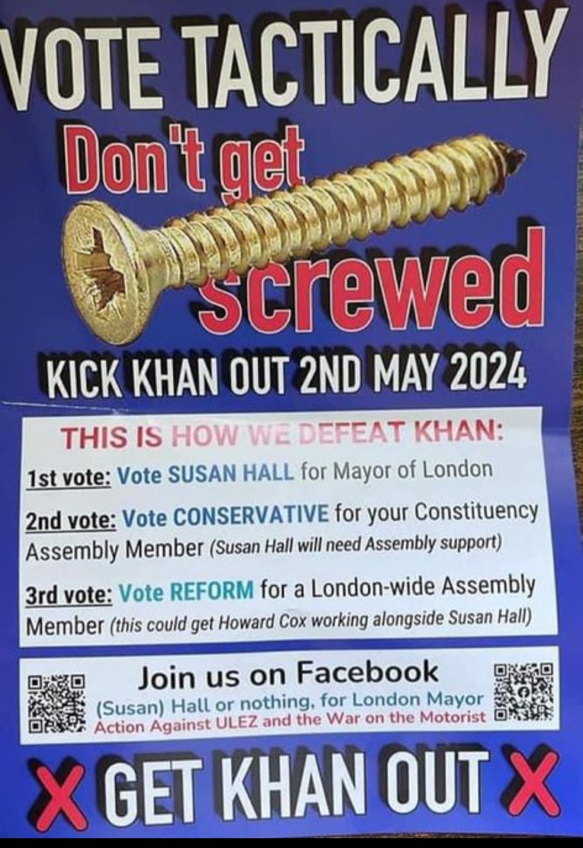 #KhanOut #NoUlez #StopKnifeCrime #Khanage get out and make sure you vote #PutUpOrShutUp #LondonMayoralElection