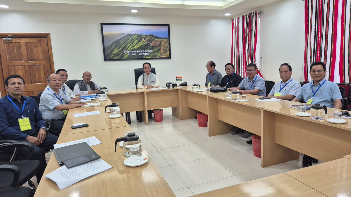The meeting of the Mizoram State Planning Board took place today at my office. We examined the current progress and future strategies. Additionally, we conducted a review of the draft Zau Policy for Sustainable Agriculture, which is part of the Land Reform Policy.