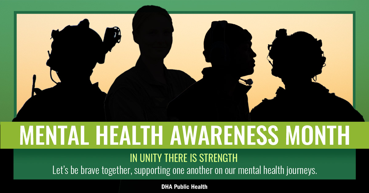 May is #MentalHealthAwarenessMonth. Mental health is as important for military and family readiness as physical health. Reaching out for help is a sign of strength. 💪🧠 health.mil/Military-Healt… #MoreThanEnough #DefensePublicHealth