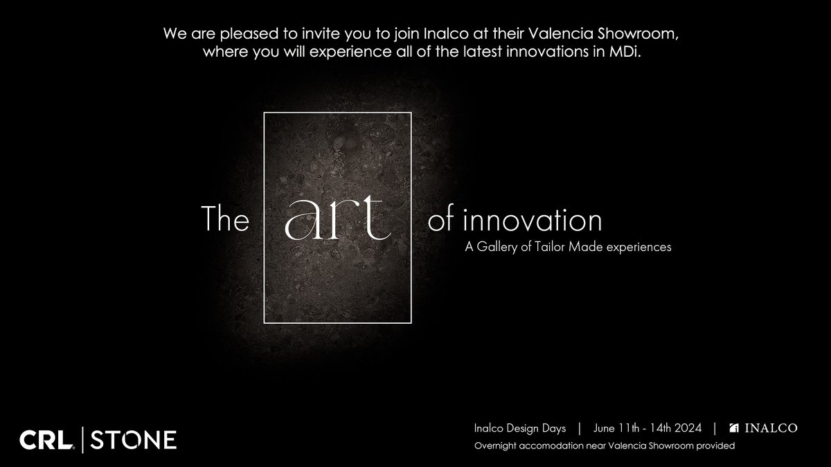 We are pleased to invite you to join Inalco at their Valencia showroom, where you will experience all of the latest innovations in MDi. Contact us to find out more!