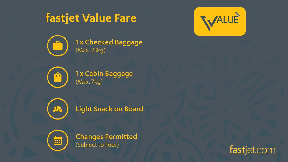 Value | Great Value with the lowest fares. Fly fastjet value fares. T&Cs Apply. #fastjet #farefamily #Value