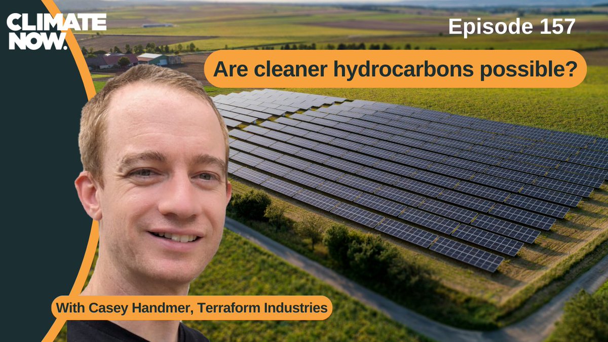 weareclimatenow's tweet photo. 🎧🎙️ NEW EPISODE! https://t.co/znnllvjAco

Hydrocarbons are important to modern society, so how can we ensure that they do not become our downfall?

We chat with @CJHandmer of @TerraformIndies, a startup combining solar with direct air capture to produce synthetic hydrocarbons https://t.co/FMJFadv617