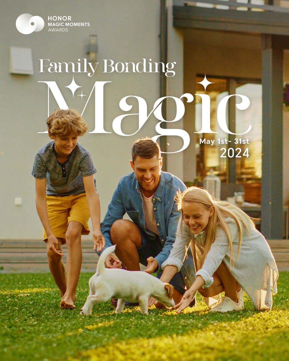 'Show us how your clan keeps the magic alive with this month's #HONORMagicMoments. Whether its pranks between siblings or proud parenting moments, we want to see them all. 💫🏠 #DiscoverTheMagic #HONOR #HONORMagic6 #FamilyBondingMagic'