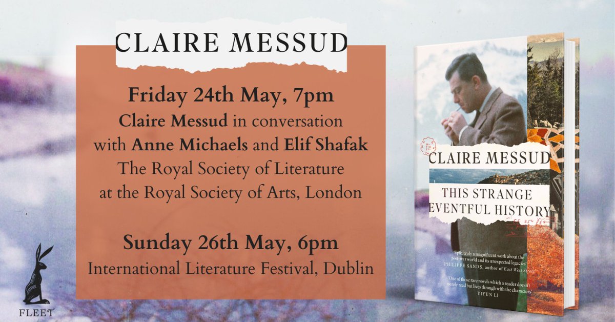 Clare Messud will be visiting the UK next month for her already-acclaimed new novel, #ThisStrangeEventfulHistory, publishing 23rd May. Join her at the RSA, London (hosted by the RSL) 24th May brnw.ch/21wJlK6 and on 26th May at the Dublin International Writers Festival.