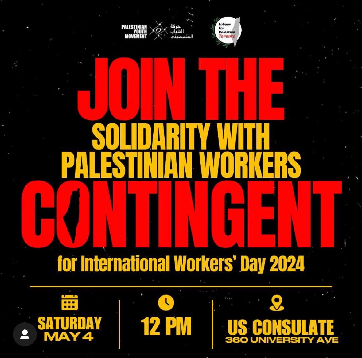 Join @PalestineLabour this Saturday at the US Consulate at 12 noon in solidarity with Palestinian workers #onlab