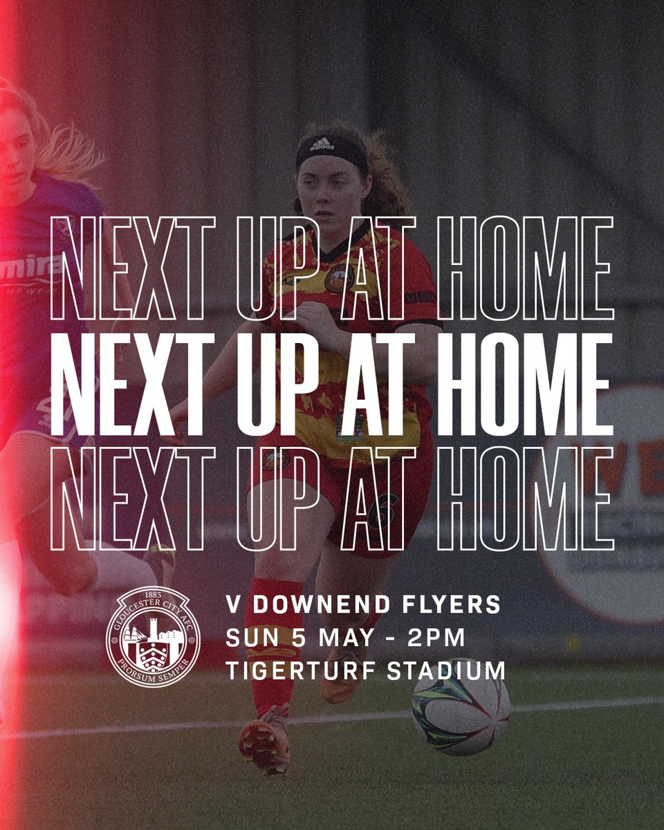 🔜 Our FINAL GAME for our Firsts sees us take on Downend Flyers this SUNDAY! Don't miss your LAST CHANCE to see us in @swwfl action this season! 🆚 @DownendFlyersFC 🗓️ Sun 5 May, 2pm 🏟️ TigerTurf Stadium 🎟️ Adults £3, Kids & @GCAFCofficial Season Ticket holders FREE!