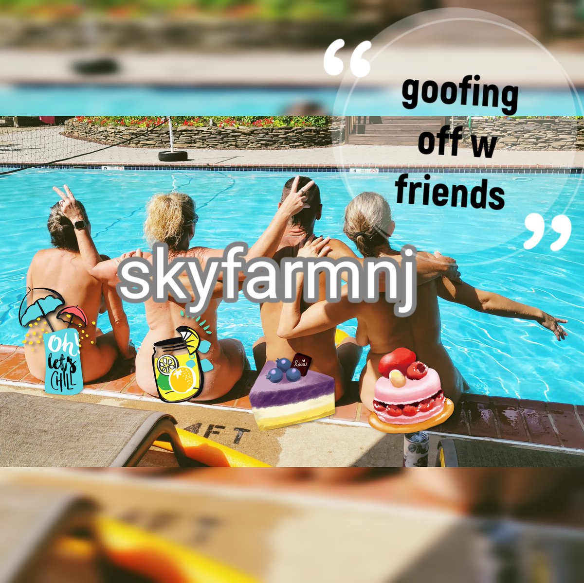 Come for the pool stay for the fun at NJ’s premiere, naturist, membership only pool club, located in Basking Ridge, NJ. For more info and a tour skyfarm.com/main/ #gunnisonbeach #gunnisonbeachnewjersey #sandyhookbeach #njbeach #skinnydip #naturist #naturism