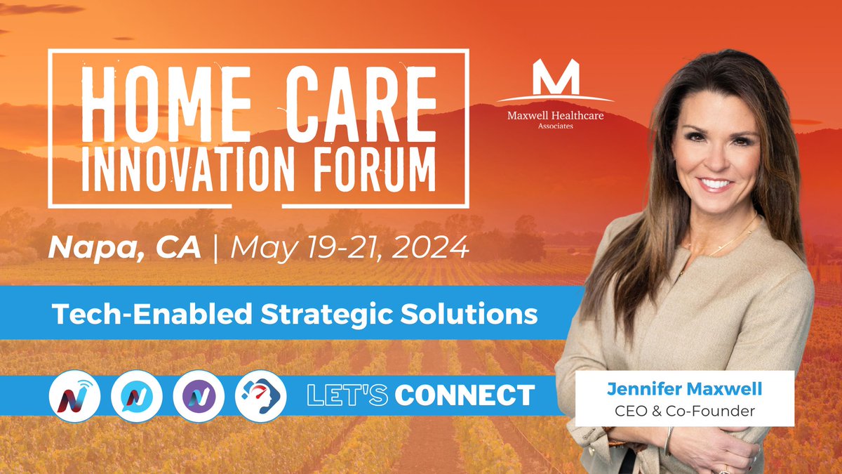 Our CEO and Co-Founder, Jennifer Maxwell, will be attending #HCIF24 in Napa, CA. 

#MHAInnovation – ow.ly/6waq50R2sr9

#HCIF #Conference #SeeYouThere #TechEnabled #MHAInnovation #HomeCare #HomeHealth #Hospice #PostAcuteCare #MHA #MHADifference #MHARocks #MaxwellHCA