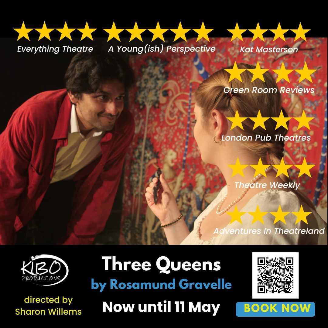 Sir Robert Dudley brings the charm to the world of Three Queens, but can he be trusted? Come see the fantastic Sushant Shekhar as he portrays Sir Robert Dudley at the BC until 11 May! 🎟️ buff.ly/3VyRfQY #tudorqueens #tudorhistory #sirrobertdudley #baronscourttheatre