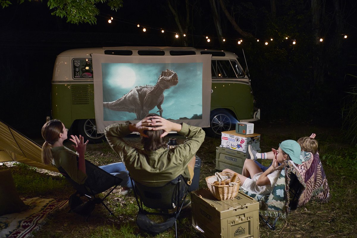 Planning all the trips, you'll be taking in your campervan this summer? 🏕️ Watch, stream and even play video games on our GS50 outdoor projector 🎬 Enjoy endless entertainment on the go with extra bass speakers and IPX splash + drop proof 🍿 Shop now: bit.ly/3VTKmKm