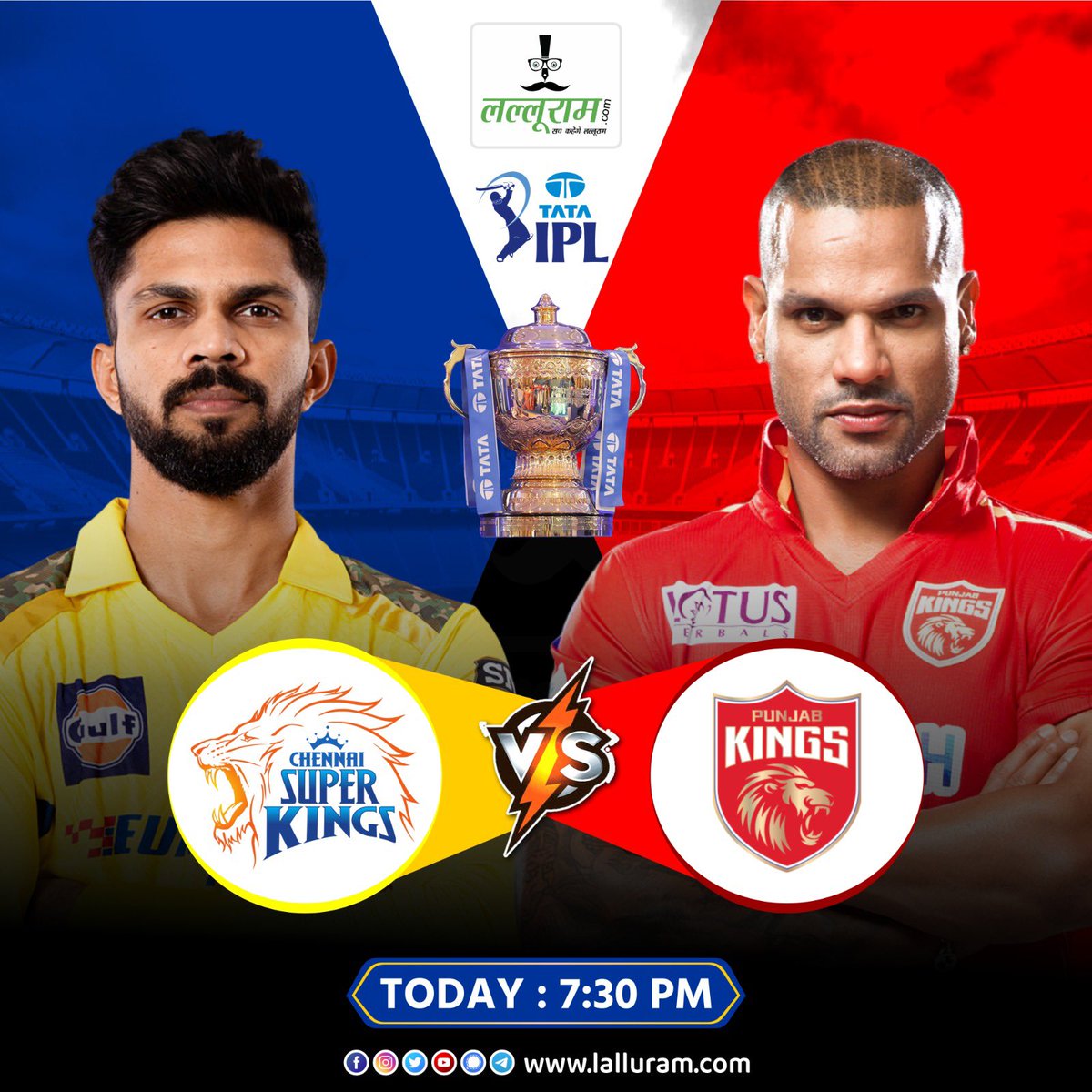 lalluram_news's tweet image. #ipl #ipl2024 #cskvspkbs #cricket