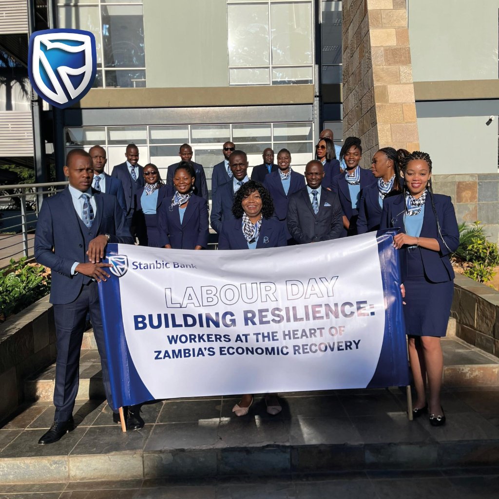 Here's a glimpse of our amazing Stanbic staff, earlier today celebrating Labour Day together. Thank you for your hard work and dedication. Your efforts make a real difference every day. #LabourDay #StanbicTeam