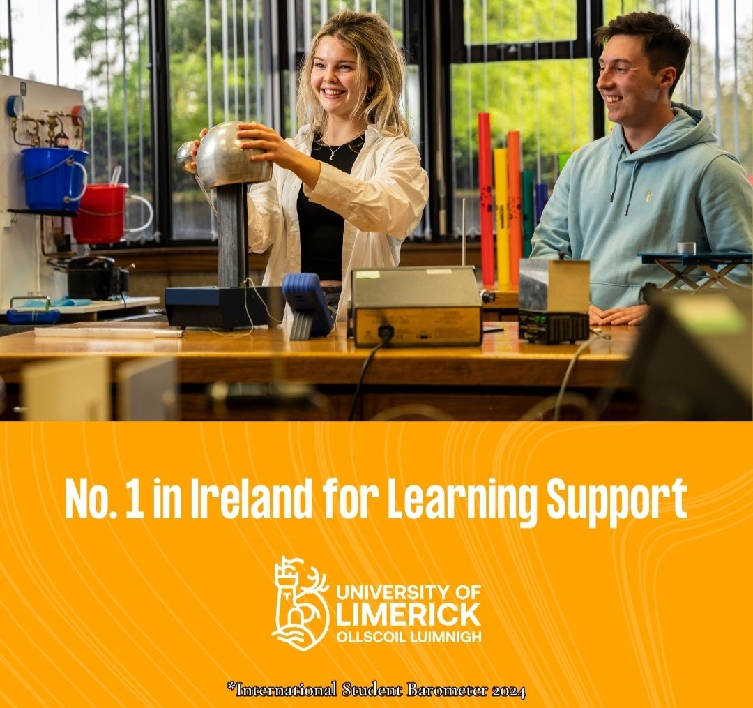 The International Student Barometer 2024 has ranked UL’s learning support facilities #1 on a national scale! #GlobalStudentExperience #InternationalStudentBarometer #TopStudentSupport #StudentSatisfaction #AcademicExcellence