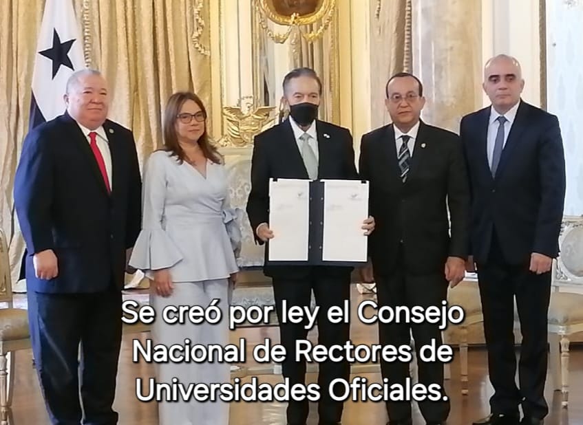 El presidente de la República Laurentino Cortizo Cohen sancionó, en el día de ayer 30 de abril de 2024, la ley 1059 que crea el 'Consejo Nacional de Rectores de las Universidades Oficiales de Panamá'.