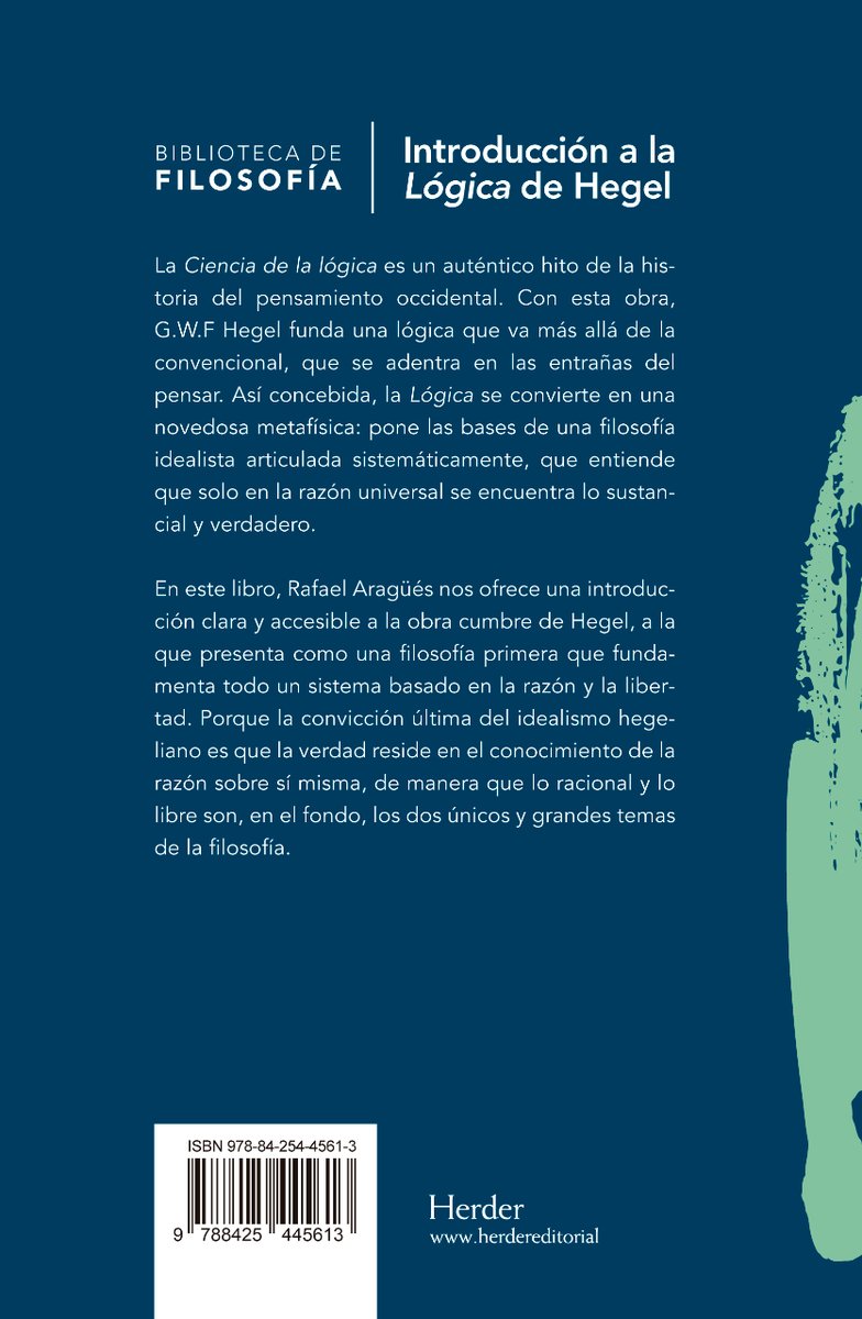 En este libro, <a href="/RafaelAragues/">Rafael Aragüés</a> nos ofrece una introducción clara y accesible a la obra cumbre de #Hegel, a la que presenta como una filosofía primera que fundamenta todo un sistema basado en la razón y la libertad.

👉i.mtr.cool/wsxtuzkwmr