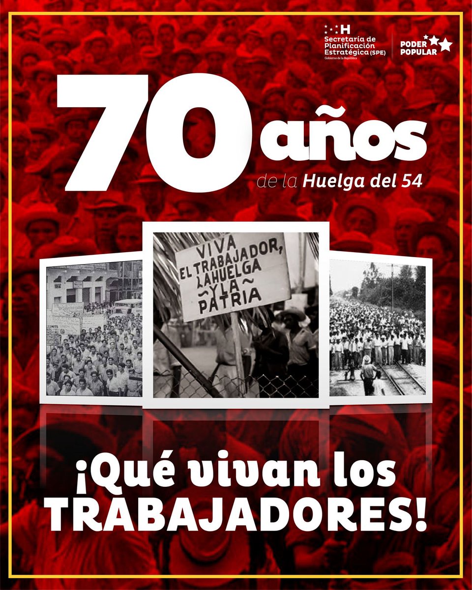🔴 Este 01 de mayo conmemoramos el Día Internacional del Trabajador, a 70 años de la Huelga del 54 recordamos que los derechos adquiridos, siempre hay que defenderlos. ✊🏻 #1DeMayo #DiaDelTrabajador