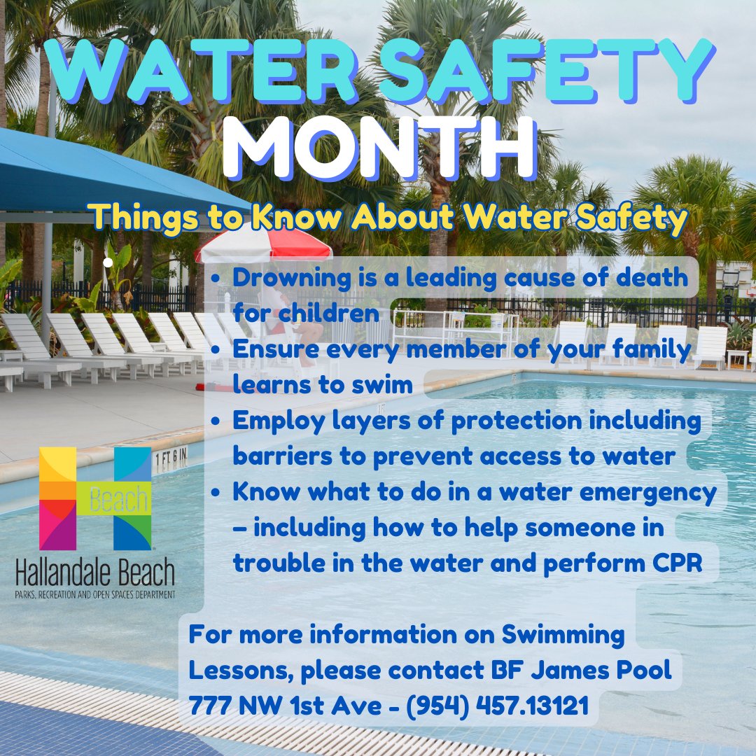 May is Water Safety Month! It's a time to raise awareness about the importance of water safety for everyone. Let's work together to make water safety a top priority this month and every month! 💧🏊‍♂️🌊 #WaterSafetyMonth #StaySafeInTheWater