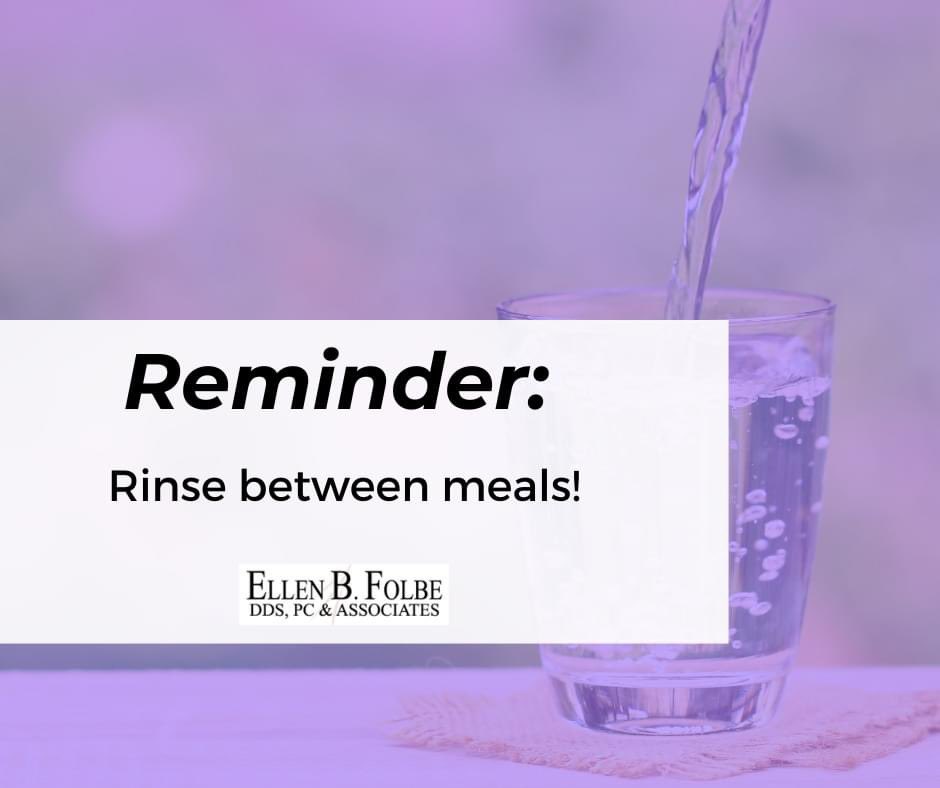 Remember to rinse your mouth with water after eating! #ellenfolbedds #michigandentist #michigan #dentalcare