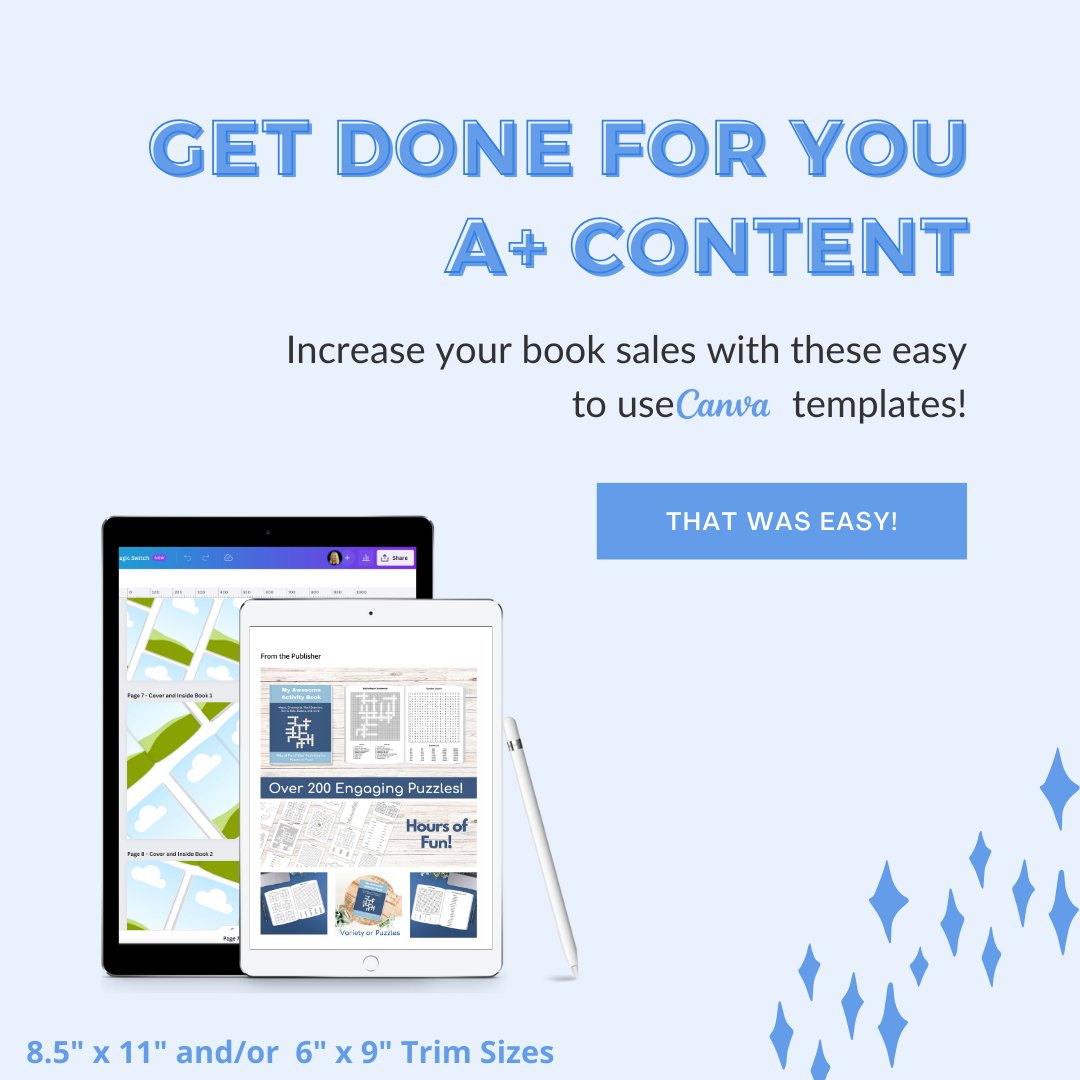 🚀 Increase your book profits with easy-to-use A+ Content templates! 👉 i.mtr.cool/srxwjoegja #kdp #selfpublishers #selfpublishing #APluscontent #canvatemplates