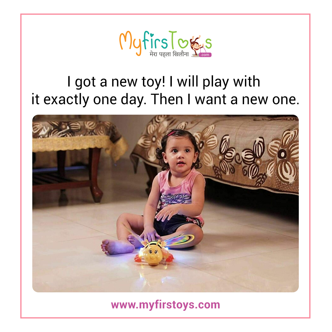 Just got a new toy! 📷 Can't wait to play with it for one day and then crave a new one! 📷
Follow us:- myfirstoys.com
#toysonline #toys #kidstoysIndia #shoponline #toyshop #Equality #LetThemPlay   #PlaytimeDeals #KidsJoy #ToySale #discounts #FunEveryday #NewToyAddict