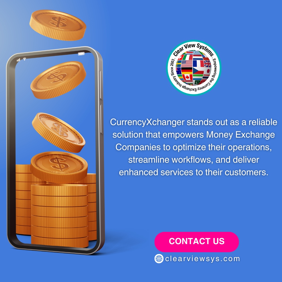 💼 Elevate your Money Exchange Company with CurrencyXchanger – where reliability meets optimization for unparalleled service delivery. 

Discover how our solution can transform your operations today! 💰✨ 

🌐 clearviewsys.com

#ClearViewSystems #FinancialSolutions #Fin...