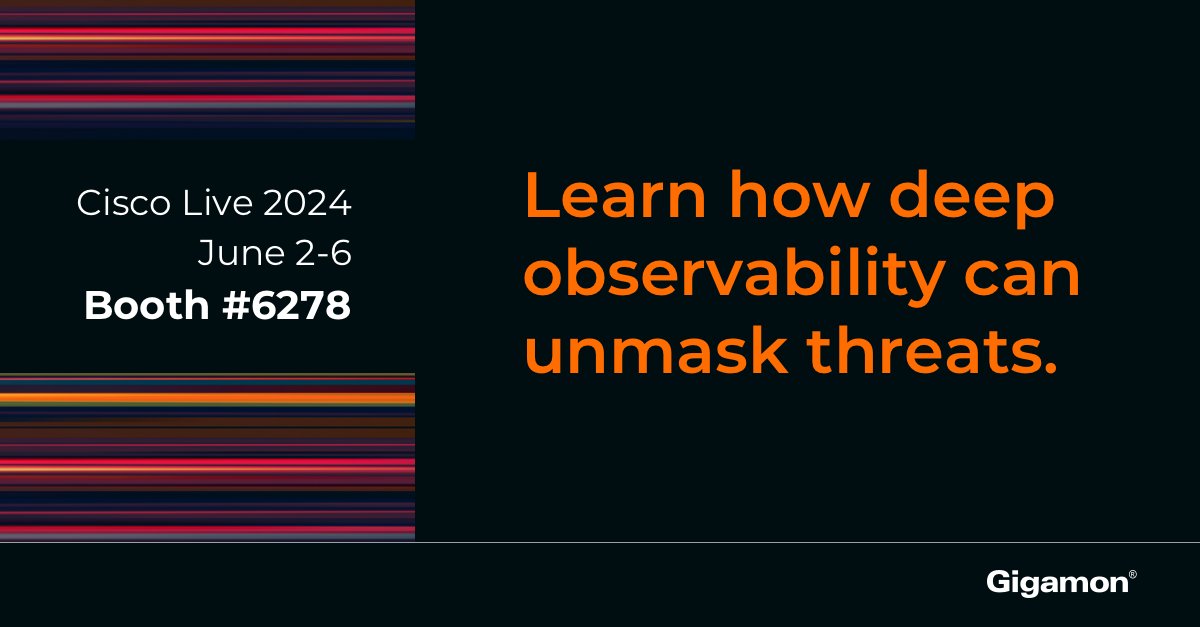 🗓️ Mark your calendars because next month, we’ll be heading to Las Vegas 📍 for #CiscoLive! Visit us at the event to chat with our team, and learn how to leverage #DeepObservability. Visit the link for more details: ow.ly/uVvQ50RsVcz #GigamonAtCiscoLive @CiscoLive