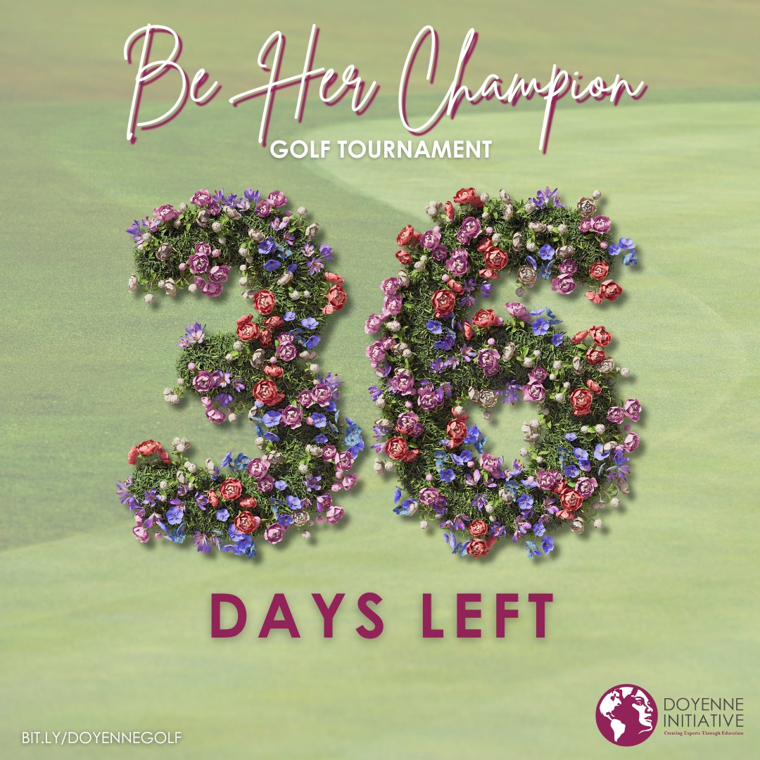 WE CAN'T WAIT TO SEE YOU THERE 🤍!

Click this link 👉bit.ly/48iimSQ

#Golf #GolfTournament #Doyenne #DoyenneInitiative #Golfing #Golfer #Tournament #501c3 #WomenEmpowerment #HigherEducation #Engineering #BeHerChampion #NGO #Nonprofit #GenderInequality #DonateToday