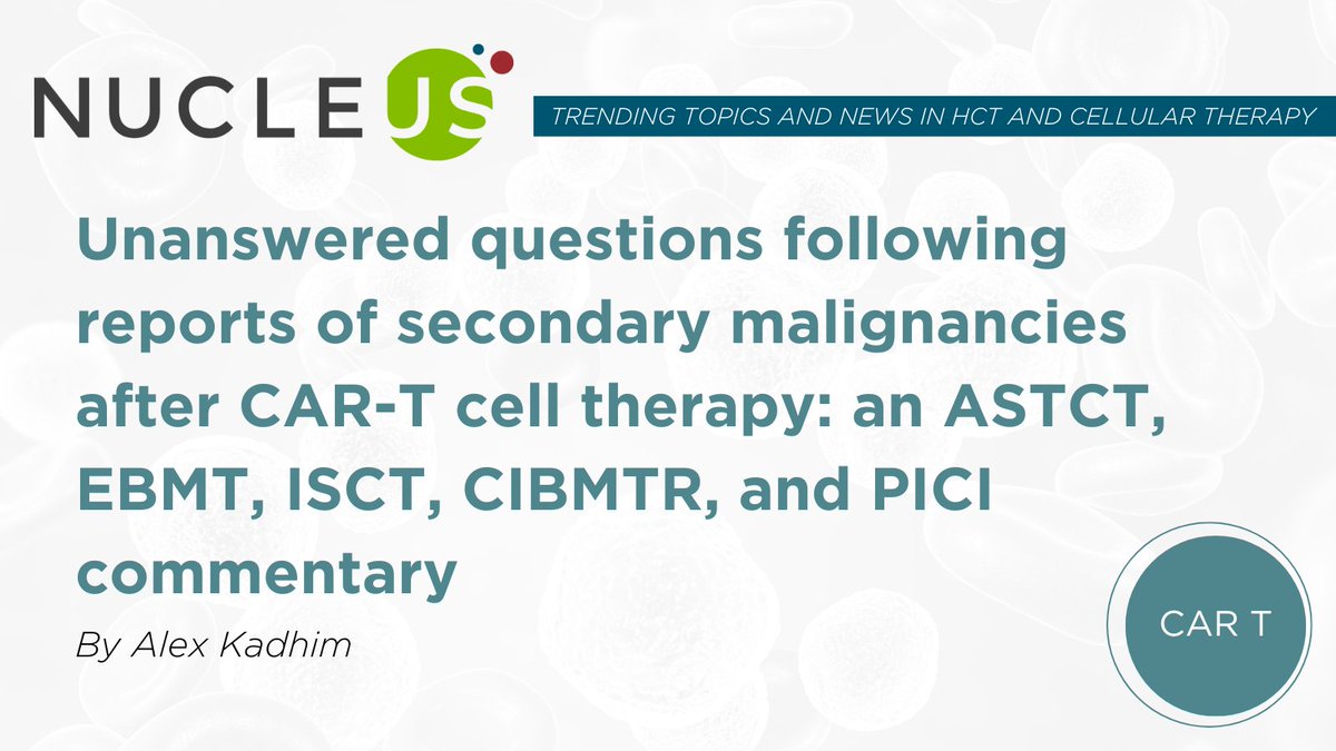A recent commentary in @NatureMedicine addresses emerging reports of T cell malignancies after #CARTcell therapy, overall benefits over potential risks & importance of supporting @US_FDA long-term follow-up recommendations for treated patients. Read more: ow.ly/tte950RsXBK