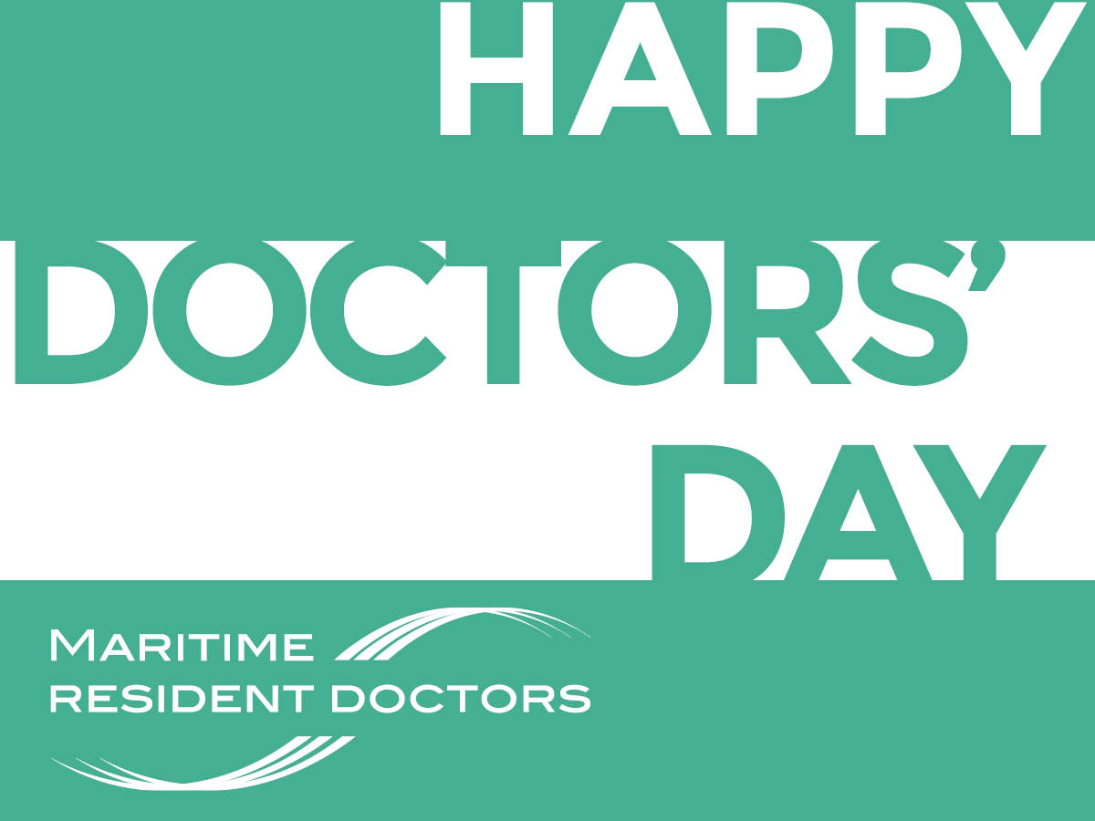 Today is Doctors' Day! And it falls during our Resident Wellness Week, where we take a minute to focus on the well-being of our resident physicians. Every day, over 600 resident physicians work in hospitals, clinics and health care centres, delivering care to Maritimers.