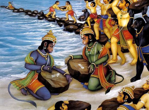 Everyone was surprised. Hanuman explained that they had written Rama's name 'Sri Ram' on the stones before throwing. That was why they had floated. If Rama were to do the same, he could made them float too. It happened as he had said it would. #vedicastrology #Tantra #astrology