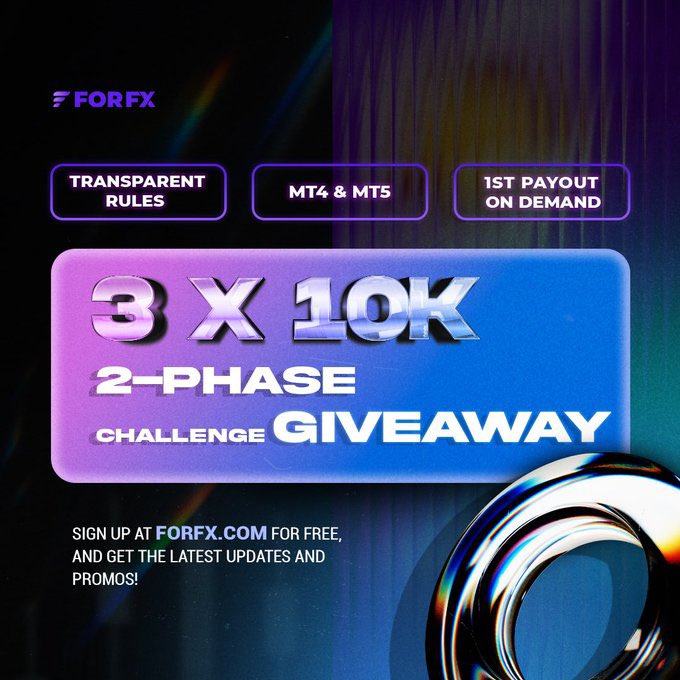 🚨3X10K GIVEAWAY 🚨 

✅Get funded Fast and Free with @forfxcom
Trade with your own money, pass 1-step Challenge and get an extra funded account with O fees!

✅Tasks

Follow

🖊️@forfxcom
🖊️@KingdavFX
🖊️@Hannaoura 
🖊️@uncommonkvng 
🖊️@ArkaneFA

🖊️ Like & RT
🖊️Tag 4 traders