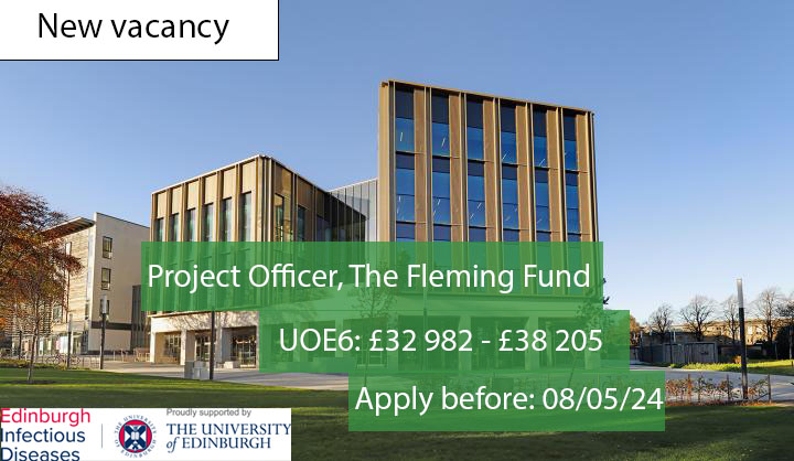 ⭐️JOIN US⭐️ *Closing 8th May* We are looking for an experienced Project Officer to work with Fleming Fund fellows! @AdrianMuwonge @stellamazeri @BachmannTill @EdinUni_IRR More details: elxw.fa.em3.oraclecloud.com/hcmUI/Candidat…