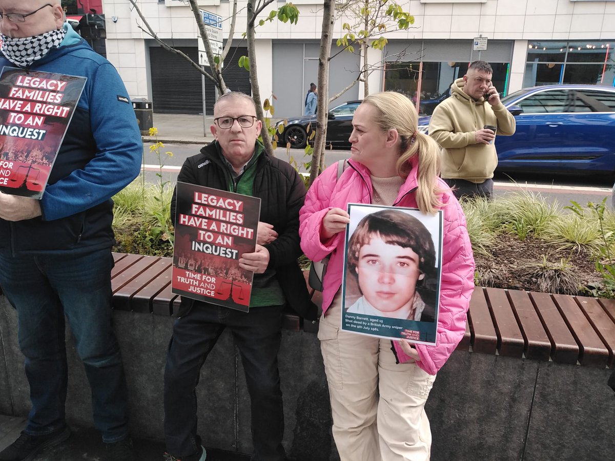 #TimeForTruth Campaign protest at the NIO offices. The fightback continues. Many thanks to families, friends and supporters